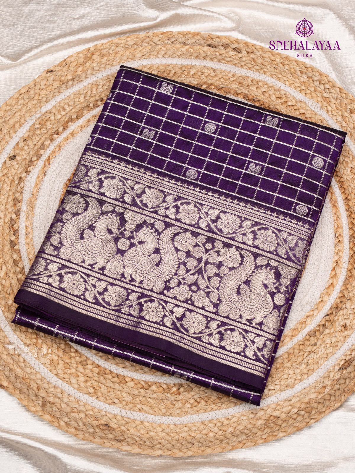 Violet Venkatagiri Silk Saree